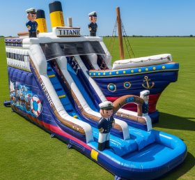 T8-7579 Titanic Theme Inflatable Water Slide