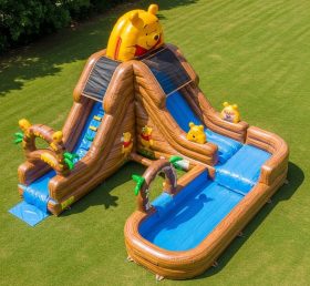 T8-7604 Winnie the Pooh Theme Inflatable Water Slide