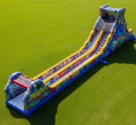 T8-8825 Graffiti Inflatable Dry Slide