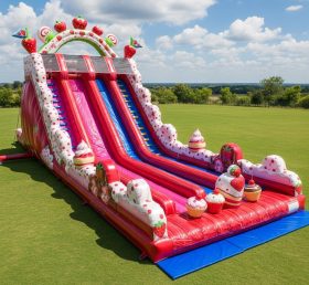 T8-8836 Strawberry Shortcake Theme Inflatable Slide