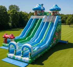 T8-8940 The Smurfs Mushroom Inflatable Slide