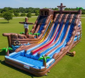 T8-8982 Pirates Inflatable Water Slide