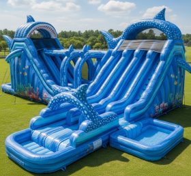 T8-8986 Ocean Theme Inflatable Water Slide