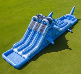 T8-8989 Shark Inflatable Water Slide