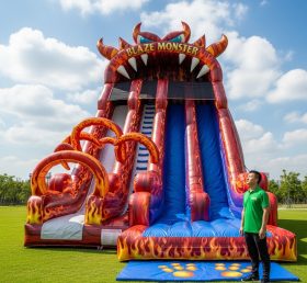 T8-9062 Blaze Monster Inflatable Slide