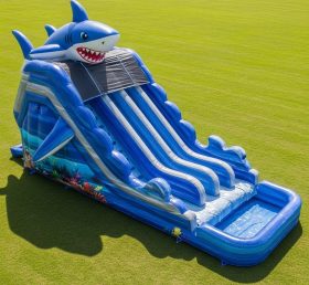 T8-9211 Shark Inflatable Water Slide
