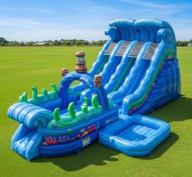 T8-9232 Ocean Wave Inflatable Water Slide
