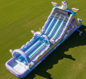 T8-9244 Unicorn Rainbow Inflatable Water Slide