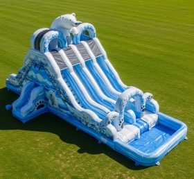 T8-9250 Polar Bear Inflatable Water Slide