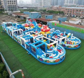 CR2-154 The Smurfs Theme Challenging Run Giant Inflatable Obstacle Courses