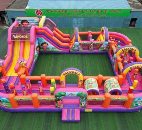 CR2-348 Dora Theme Challenging Run Giant Inflatable Obstacle Courses