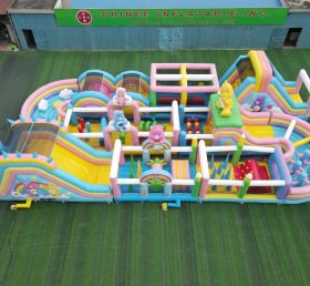 CR2-367 Care Bears Theme Challenging Run Giant Inflatable Obstacle Courses