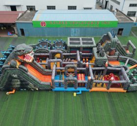 CR2-388 Godzilla Theme Challenging Run Giant Inflatable Obstacle Courses