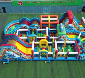 CR2-397 Lilo & Stitch Theme Challenging Run Giant Inflatable Obstacle Courses
