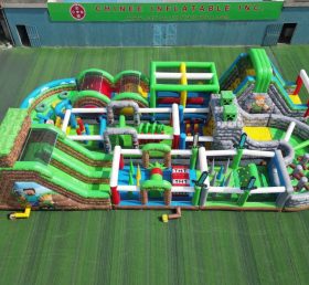CR2-409 Minecraft Theme Challenging Run Giant Inflatable Obstacle Courses