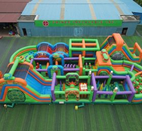 CR2-418 Ninja Turtles Theme Challenging Run Giant Inflatable Obstacle Courses