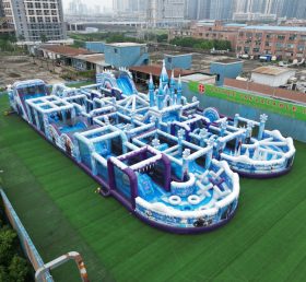 CR2-43 Frozen Theme Challenging Run Giant Inflatable Obstacle Courses