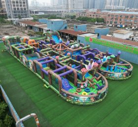 CR2-68 Magic Forest Theme Challenging Run Giant Inflatable Obstacle Courses