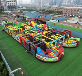 CR2-7 Angry Birds Theme Challenging Run Giant Inflatable Obstacle Courses
