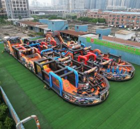 CR2-87 Monster Trucks Theme Challenging Run Giant Inflatable Obstacle Courses