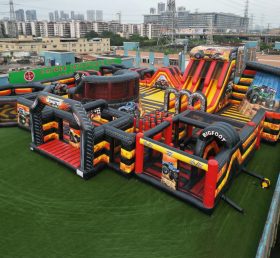 GF3-193 Monster Trucks Theme Inflatable Park