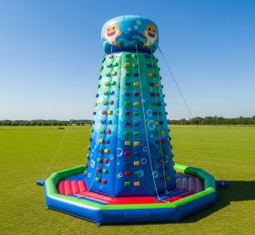 T11-4133 Baby Shark Theme Inflatable Climbing Wall