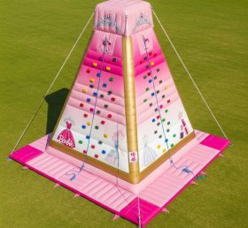 T11-4137 Barbie Theme Inflatable Climbing Wall