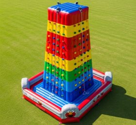 T11-4453 Tickle Me Elmo Theme Inflatable Climbing Wall