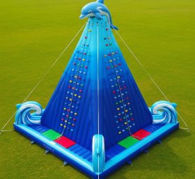 T11-4568 Dolphin Theme Inflatable Climbing Wall