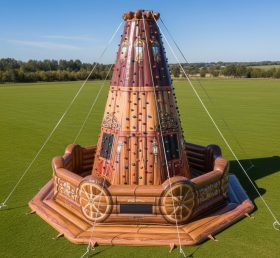 T11-4616 Horse Carriage Theme Inflatable Climbing Wall