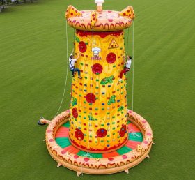 T11-4672 Pizza Theme Inflatable Climbing Wall