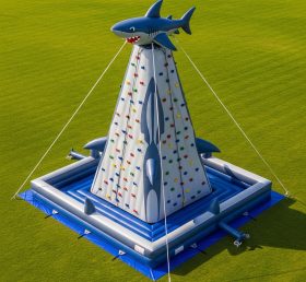T11-4690 Shark Theme Inflatable Climbing Wall