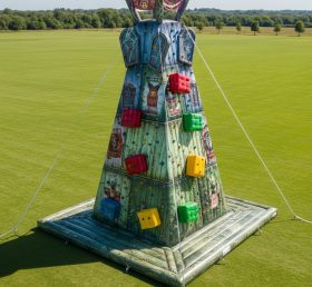 T11-4738 Zombie Theme Inflatable Climbing Wall