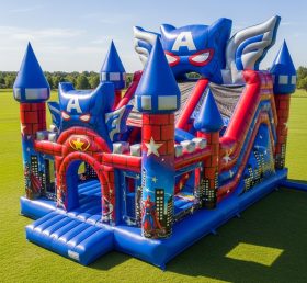 T5-2475 Superhero Theme Inflatable Castles