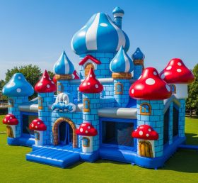 T5-2520 The Smurfs Theme Inflatable Castles