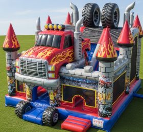T5-3016 Monster Trucks Theme Inflatable Castles