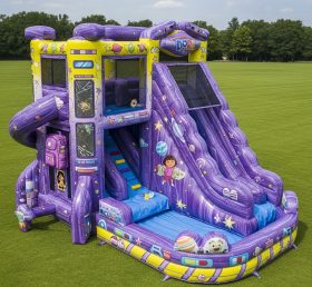 T8-9281 Dora Theme Inflatable Water Slide