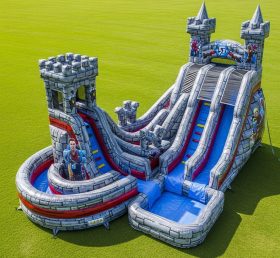 T8-9283 Fortnite Theme Inflatable Water Slide