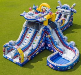 T8-9291 Lilo & Stitch Theme Inflatable Water Slide