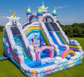 T8-9318 My Little Pony Theme Inflatable Water Slide