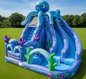 T8-9325 Octopus Theme Inflatable Water Slide