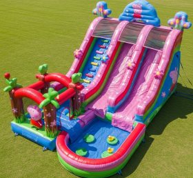 T8-9328 Peppa Pig Theme Inflatable Water Slide
