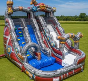 T8-9344 Rusty Rivets Theme Inflatable Water Slide