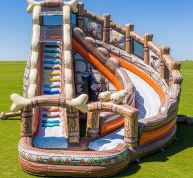 T8-9367 The Flintstones Theme Inflatable Water Slide