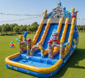 T8-9370 The Simpsons Theme Inflatable Water Slide