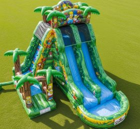 T8-9371 The Simpsons Theme Inflatable Water Slide