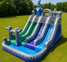 T8-9387 Wizard Theme Inflatable Water Slide