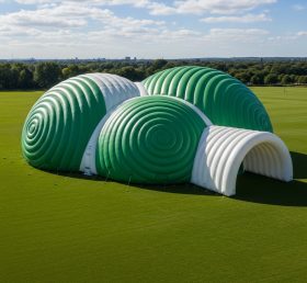 Tent1-6253 Green Spiral Arches Inflatable Dome