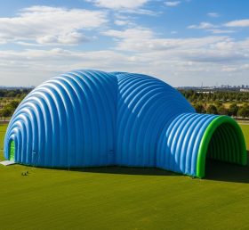Tent1-6280 Blue Ribbed Arch Inflatable Dome